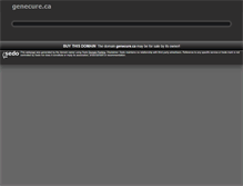 Tablet Screenshot of genecure.ca